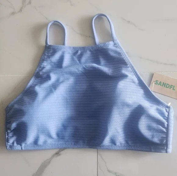 🆕️ Sandflower NWT Blue XL Bikini Top - Picture 7 of 8